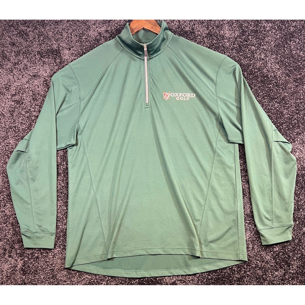 Oxford Golf Super Dry Long Sleeve 1/4 Zip Pullover Athletic Top Mens